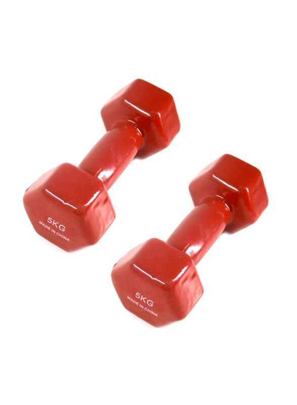 

Generic Dumbbell Set, 2 x 5 KG, Red