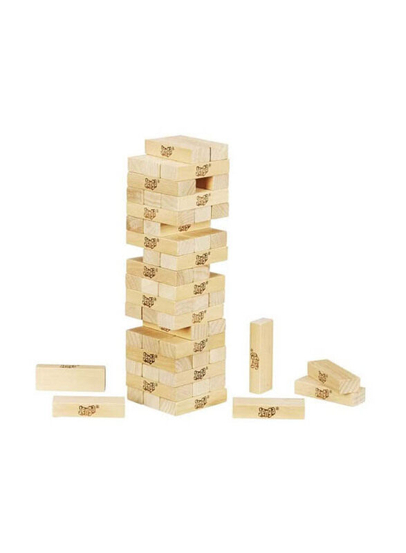 

Hasbro 54-Piece Classic Jenga Stacking Block Set, Ages 6+, Beige