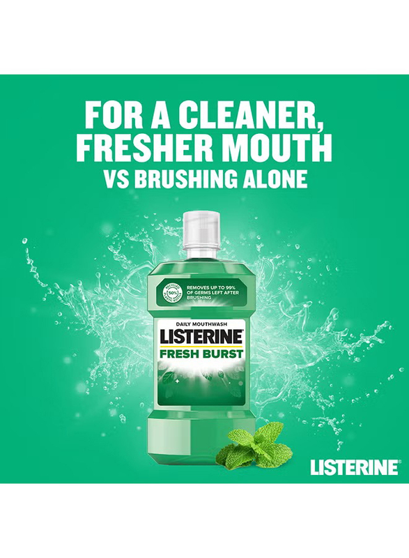 Listerine Fresh Burst Antiseptic Daily Mouthwash, 500ml