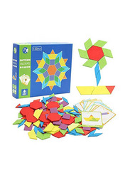 FunBlast Wooden Pattern Block, 130 Pieces, Ages 3+