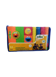 Sesame Street Foam Building Block Set, 50 Pieces, Ages 2+