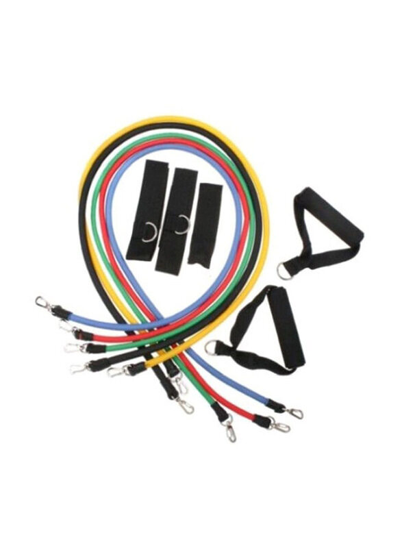 

Generic 11-Piece Resistance Bands Exercise Tube Rope, Multicolour