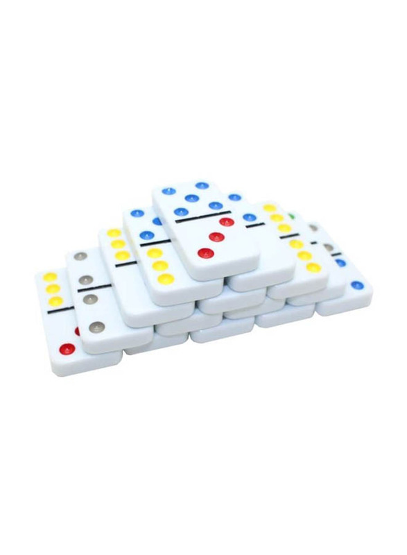 Graphitos 28-Piece Double 6-Colour Dot Domino Game Set, Ages 6+, B07QCPG4VW1