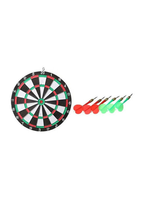 

Generic Dart Board Game with 6 Darts, 30cm, 7 Pieces, Multicolour