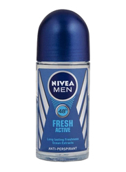 Nivea 48H Fresh Active Antiperspirant Roll-On for Men, 50ml