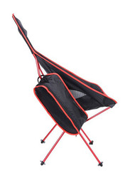 Portable Folding Camping Chair with Carry Pouch, Hc17013, Black/Red