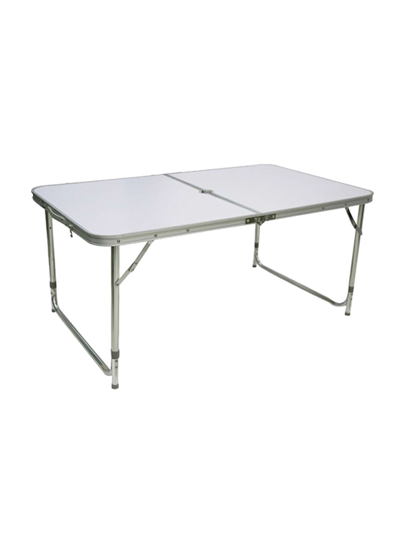 Foldable Table, 120 x 70cm, White/Silver
