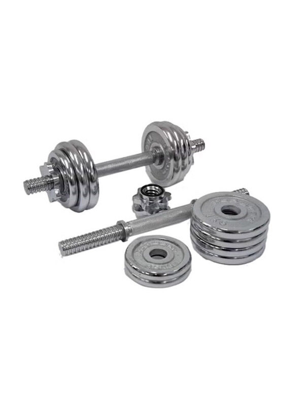 

Generic Dumbbells Set, 20 KG, Silver