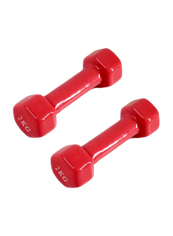

Generic Hexagonal Dumbbell Set, 2 x 2 KG, Red