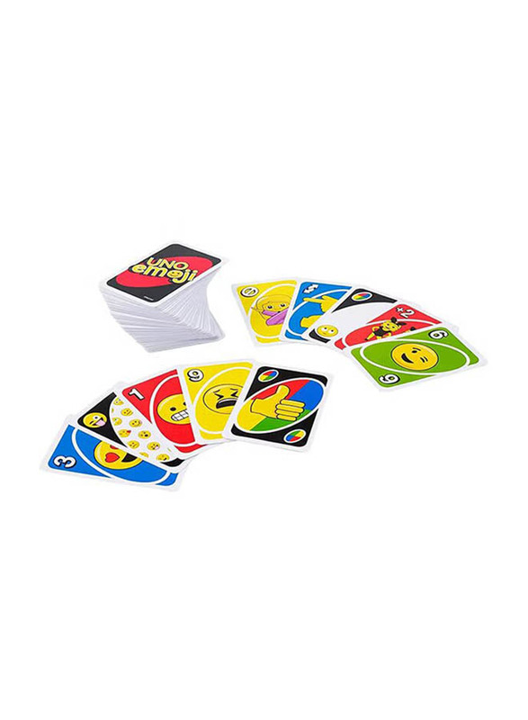 Uno 112-Piece Emoji Card Game, Multicolour