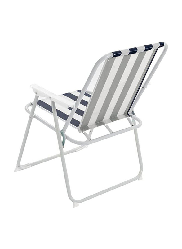 Multipurpose Foldable Chair, CH2460MLT, 26.4 x 24.6 x 43.7inch, White/Blue