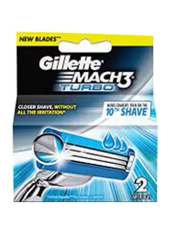 

Gillette Mach3 Turbo Manual Shaving Razor Blades, 82190806, 2 Pieces