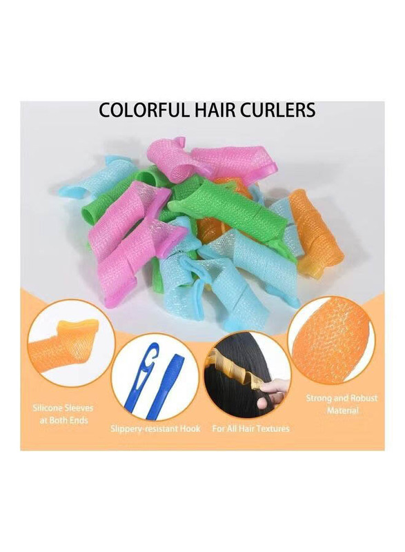 XiuWoo Heatless Hair Rollers Spiral Curlers, Set