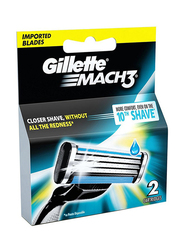 Gillette Mach 3 Blades Cassettes for Men, 2 Pieces