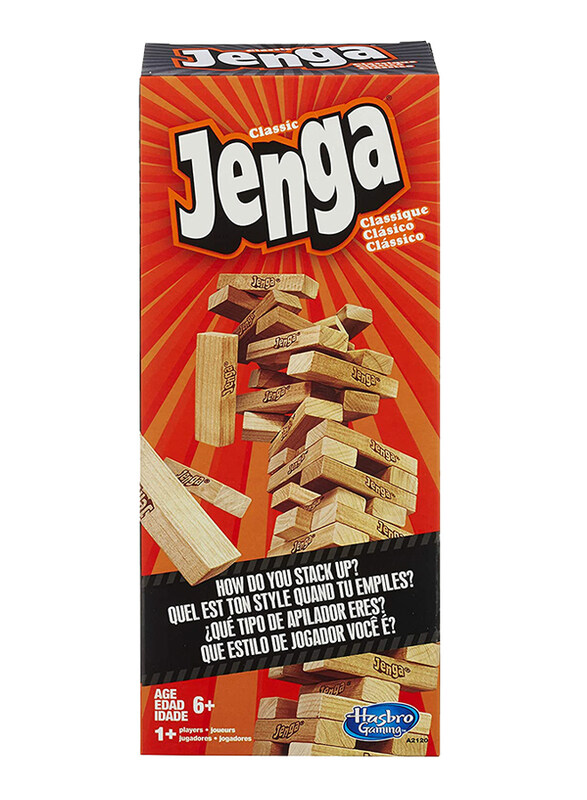 

Hasbro Classic Jenga Block Game, 54 Pieces, Ages 6+