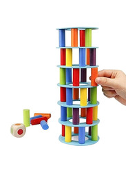 Toyshine Roman Wooden Tower Stacking Game, Ages 3+, Multicolour