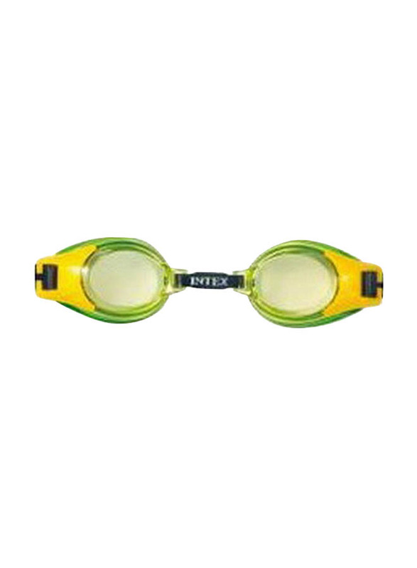 Intex Swimming Pool Sports Splash Goggles, Green/Yellow