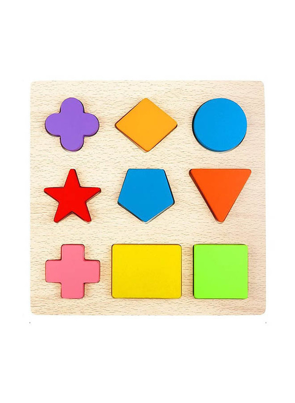 Geometric Shape Sorter Educational Learning Toy, 10 Pieces, Ages 3+