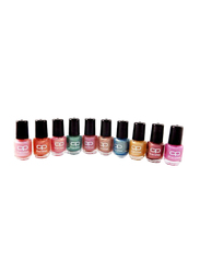 CP Trendies Nail Polish Set,  10 Pieces,  Multicolor