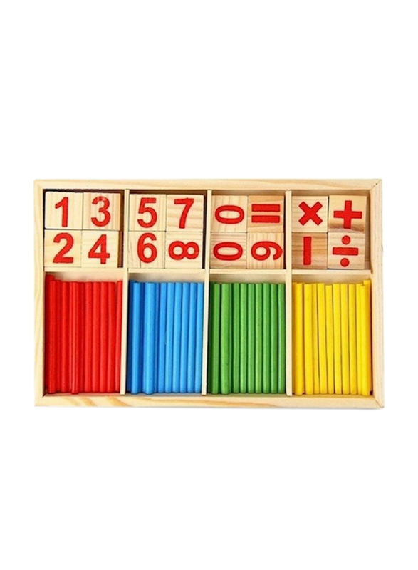 Montessori Wooden Math Game Sticks Toy, 76 Pieces, Ages 3+