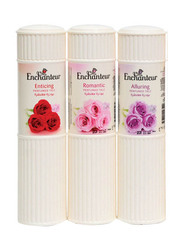 Enchanteur 4-Piece Enticing Perfumed Talcum Powder, 250g, White