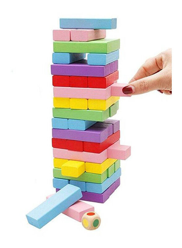 Zenga Colour Shanbuyers Wooden Blocks Tumbling Stacking Game, SHAN0051R, Ages 3+