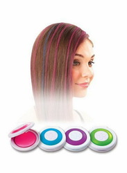 Hot Huez Temporary Hair Chalk Compact Set, Multicolor, 4-Pieces