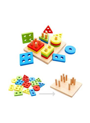 Geometry Shape Match Toy Detachable And Removable Blocks, 17 Pieces, Ages 1+, 12 x 12 x 10cm, Multicolour