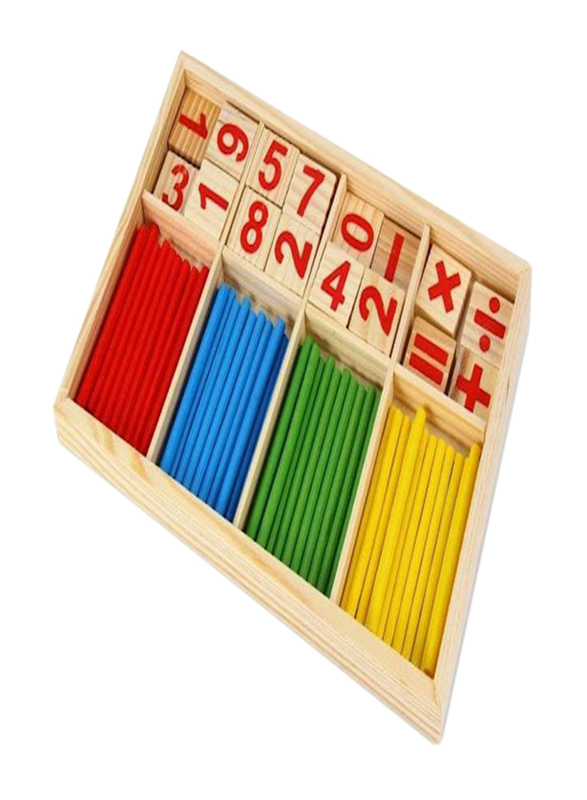 Montessori Wooden Math Game Sticks Toy, 76 Pieces, Ages 3+