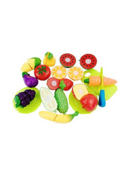 Plastic Vegetables Fruit Baby Kitchen Toy Set, 16 Pieces, Multicolour