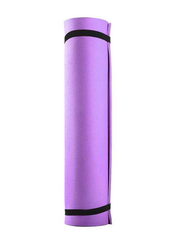 Non-Slip Yoga Mat With Carrying Strap, 68 x 24 inch, Purple