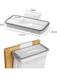 2 Piece Cupboard Door Back Trash Rack Storage Kitchen Garbage Rubbish Bag Cabinet, Multicolour