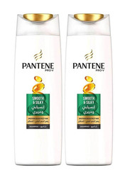 Pantene Pro-V Smooth and Silky Shampoo for All Hair Types, 2 x 400ml