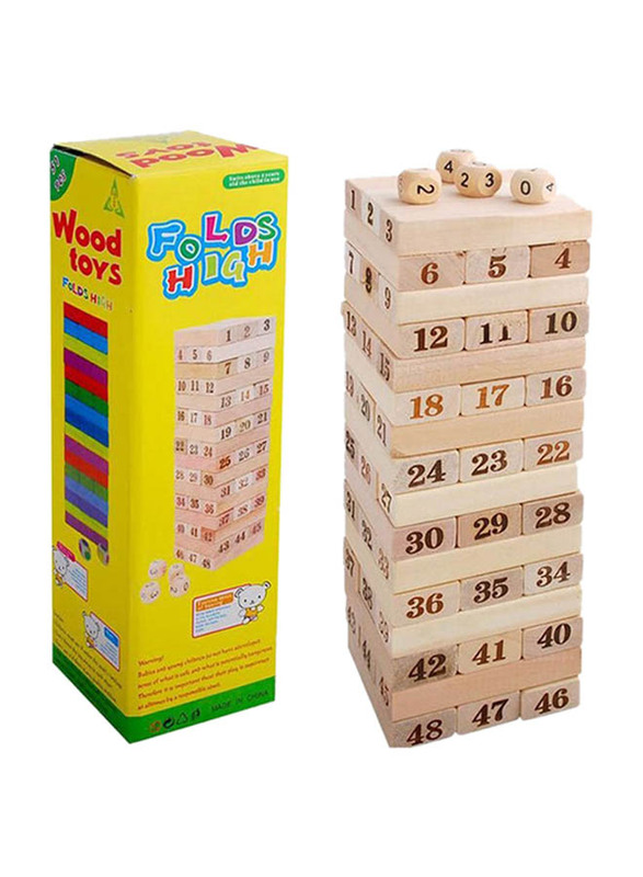 Log Block Stacking Wooden Toy Set, Ages 3+