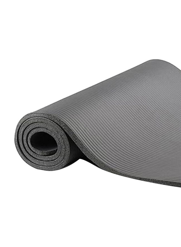 Anti-Tear Exercise Mat with Carrying Strap, 60cm, Grey