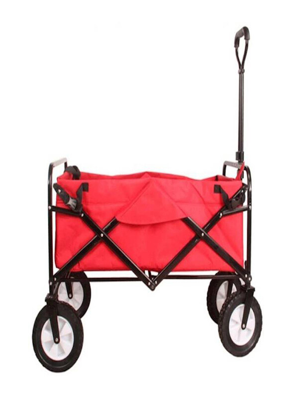 

Generic Folding Shopping Cart Trolley, Red/Black