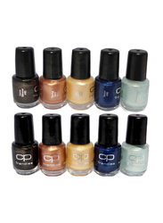 CP Trendies 10-Pieces Nail Polish Set,  4ml,  Multicolor