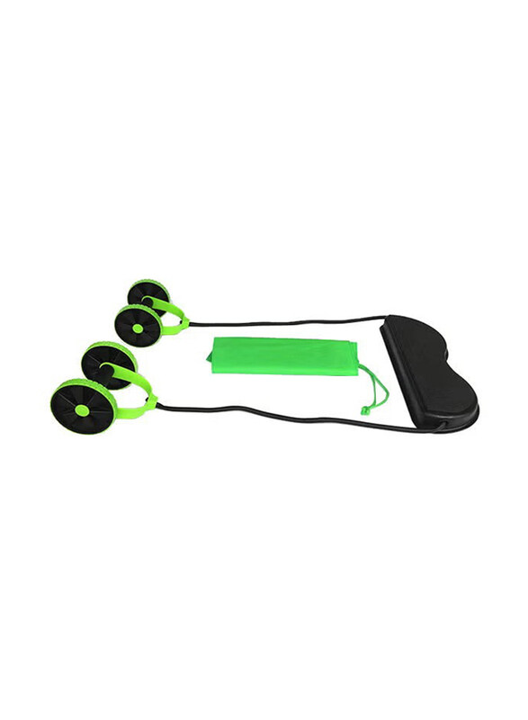 

Generic Multi Function Double AB Roller Wheel, Black/Green