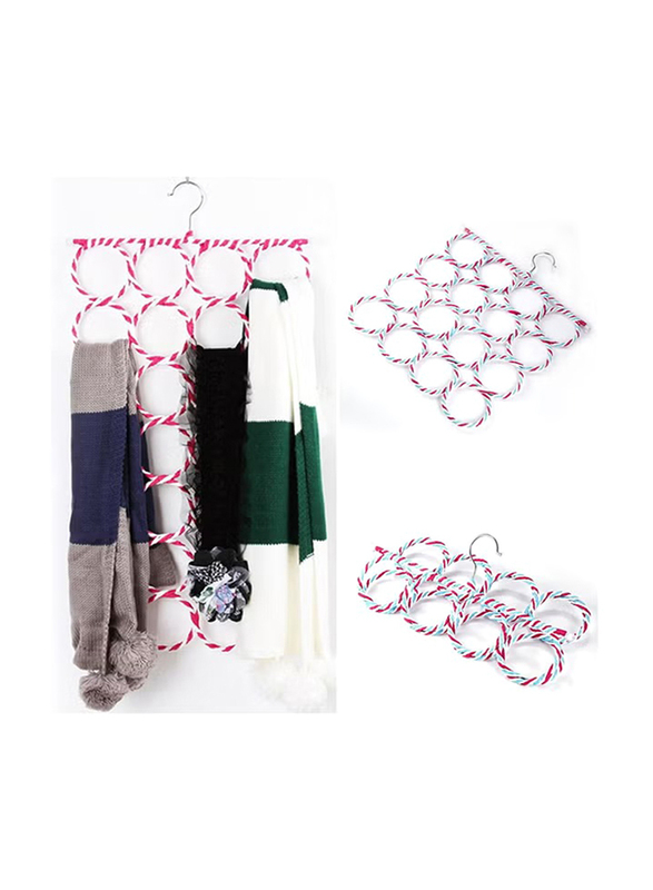 16 Holes Ring Scarf Holders, Multicolour