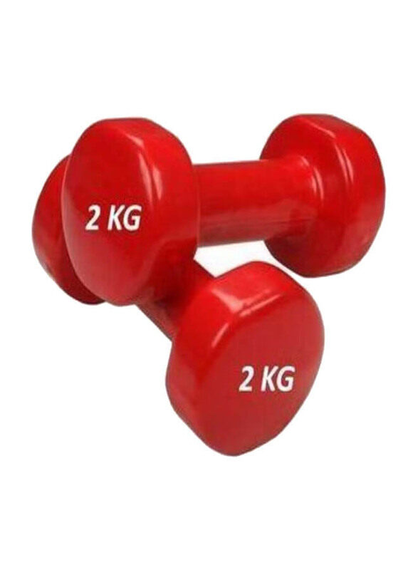 

Generic Exercise Fitness Dumbbells Set, 2 x 2 KG, Red