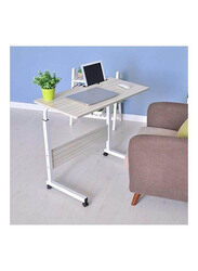 Adjustable Portable Laptop Desk Bedside Computer Table, White