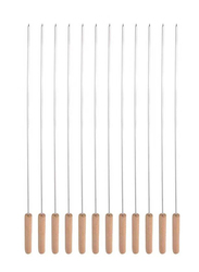 BBQ Skewers Set, 12 Piece, Beige/Silver