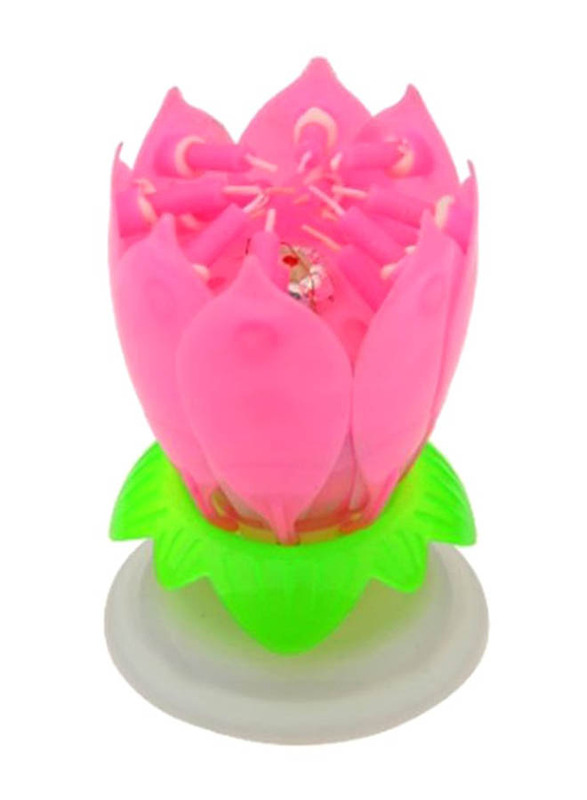 Flower Shaped Rotating Musical Candle, 2724630929477, Multicolour