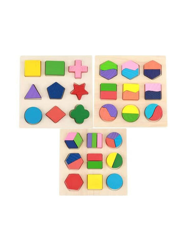 Trinkets & More Wooden Geometric Shape Matching Kit, Multicolour, Ages 3+