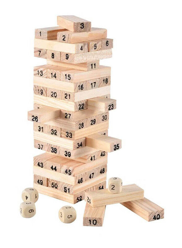 

Generic 54-Piece Tower Building Blocks Set, 6+ Years, Beige