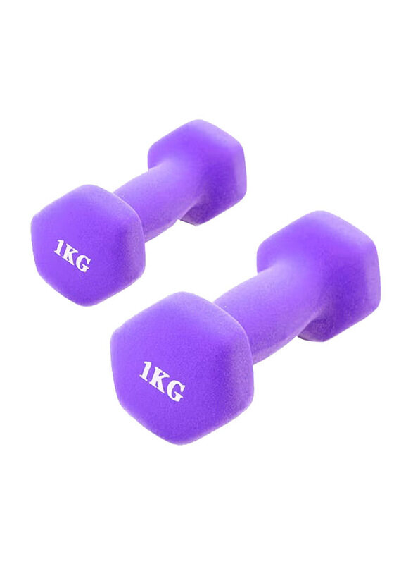 

Generic Hexagon Dumbbell Set, 2 x 1 KG, Purple