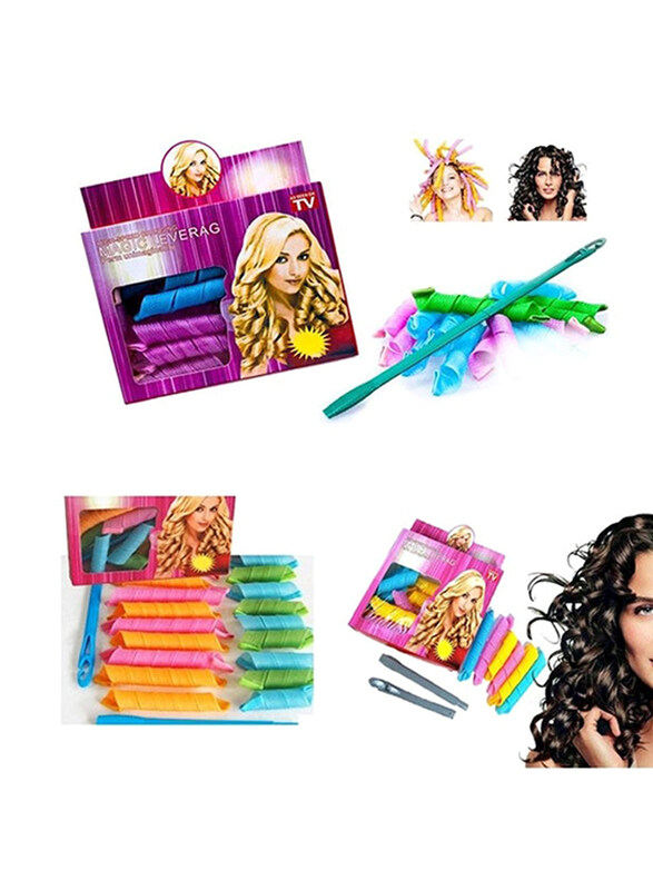 

Generic Magic Leverage Hair Rollers Set, Green/Blue/Yellow