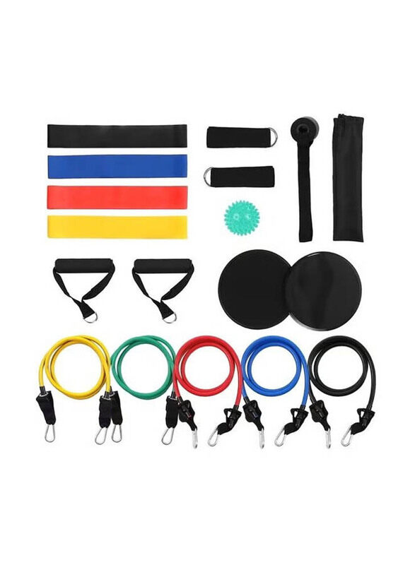 

Generic Resistance Bands Set, 18 Piece, Multicolour