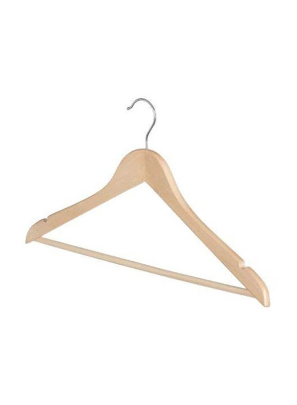 Whitmor 5-Piece Wooden Hangers, 5x17.3x9.5inch, 6026-340, Beige