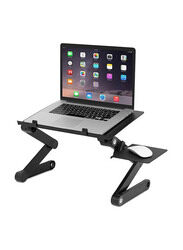 Foldable Laptop Table with Mouse Pad Holder, Grey